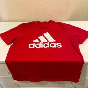 Men’s red adidas red tee shirt